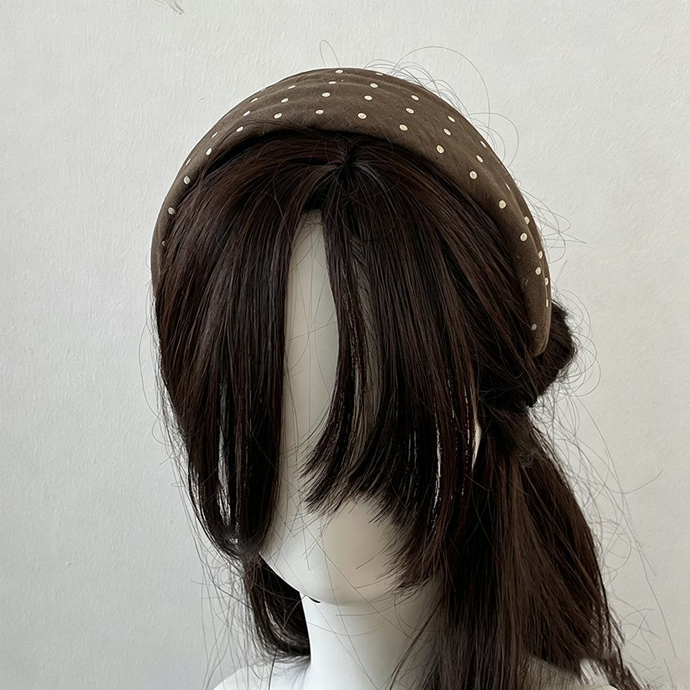 Denim Polka Dot Non Slip Wide Headband 6W6HBD365