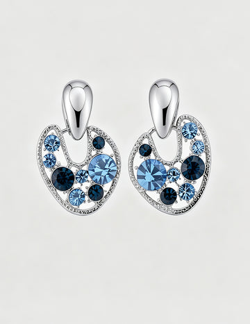 Elegant Rhinestones Hollow Drop Earrings 6W6JER797