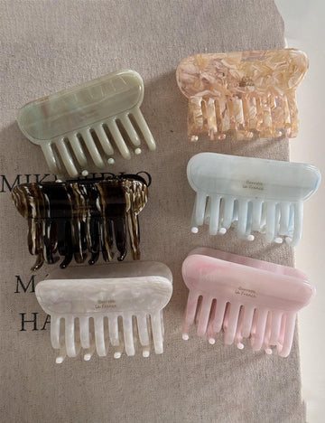 French Tortoise Shell Acetate Hair Claw Clips I6W6HCP1297