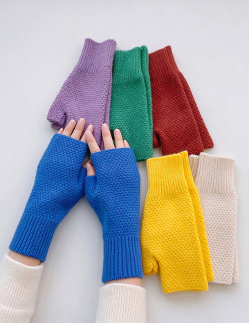 Thick Warm Fingerless Gloves - DippedShop Wholesale - #6067
