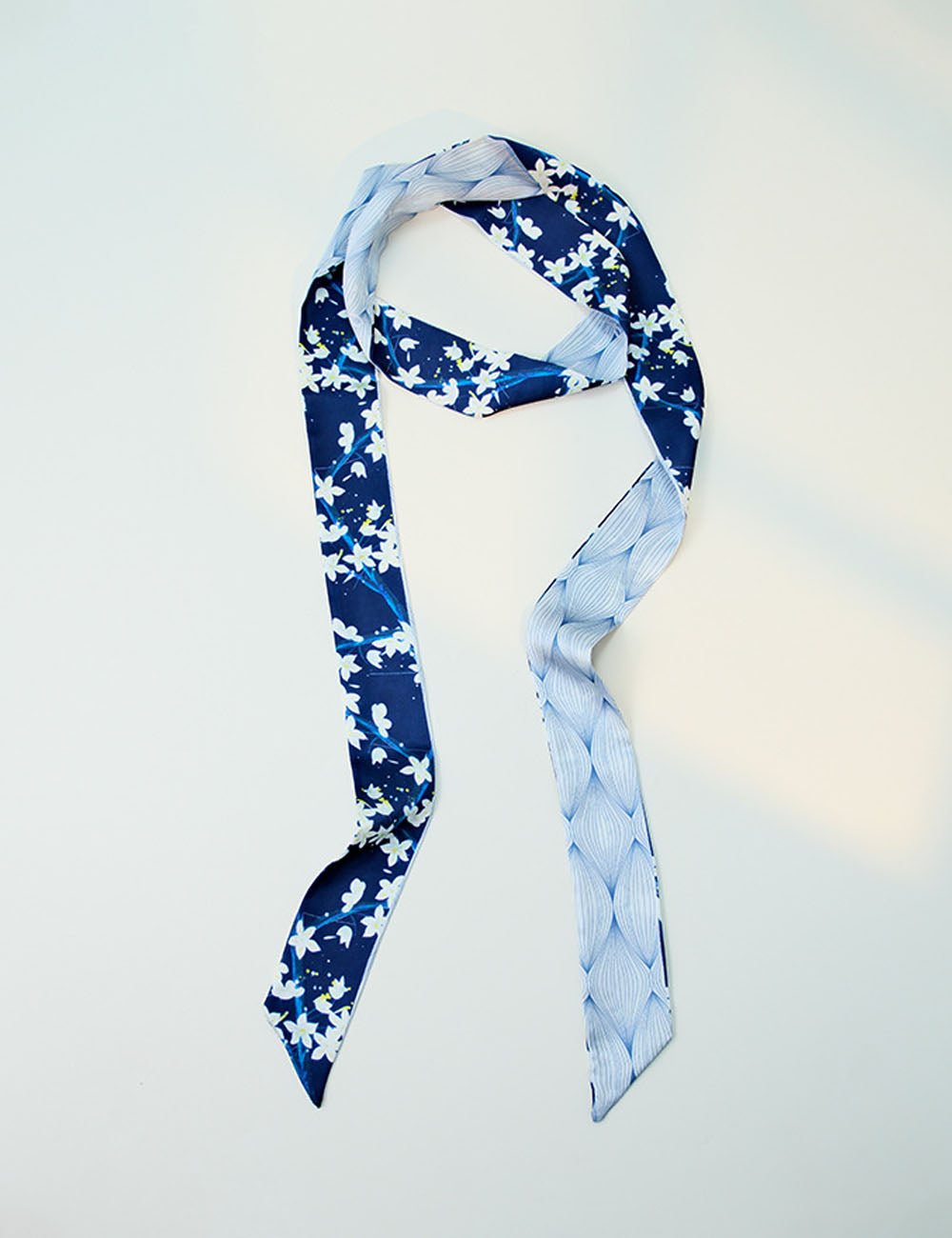 Floral Print Silk Scarf - DippedShop Wholesale - #5299