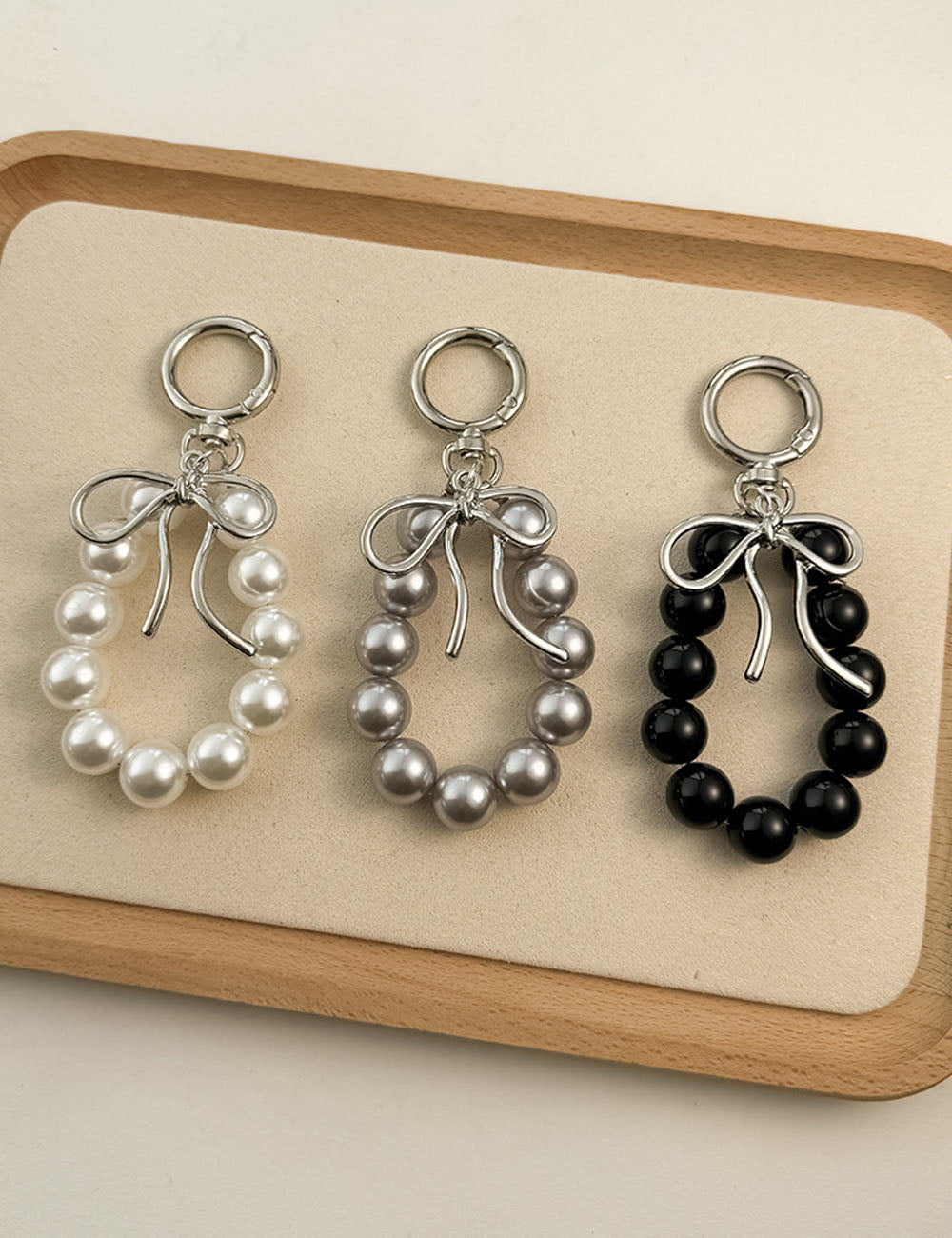 Bowknot Bead Chain Bag Charm - DippedShop Wholesale - #7779