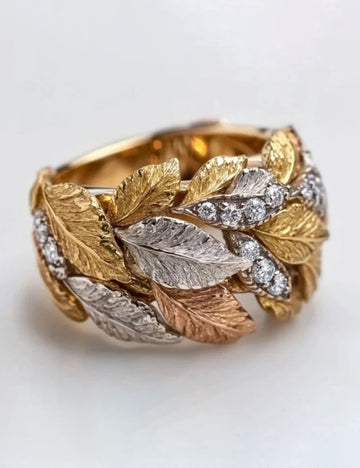 Maple Leaf Statement Ring - DippedShop Wholesale - #9203