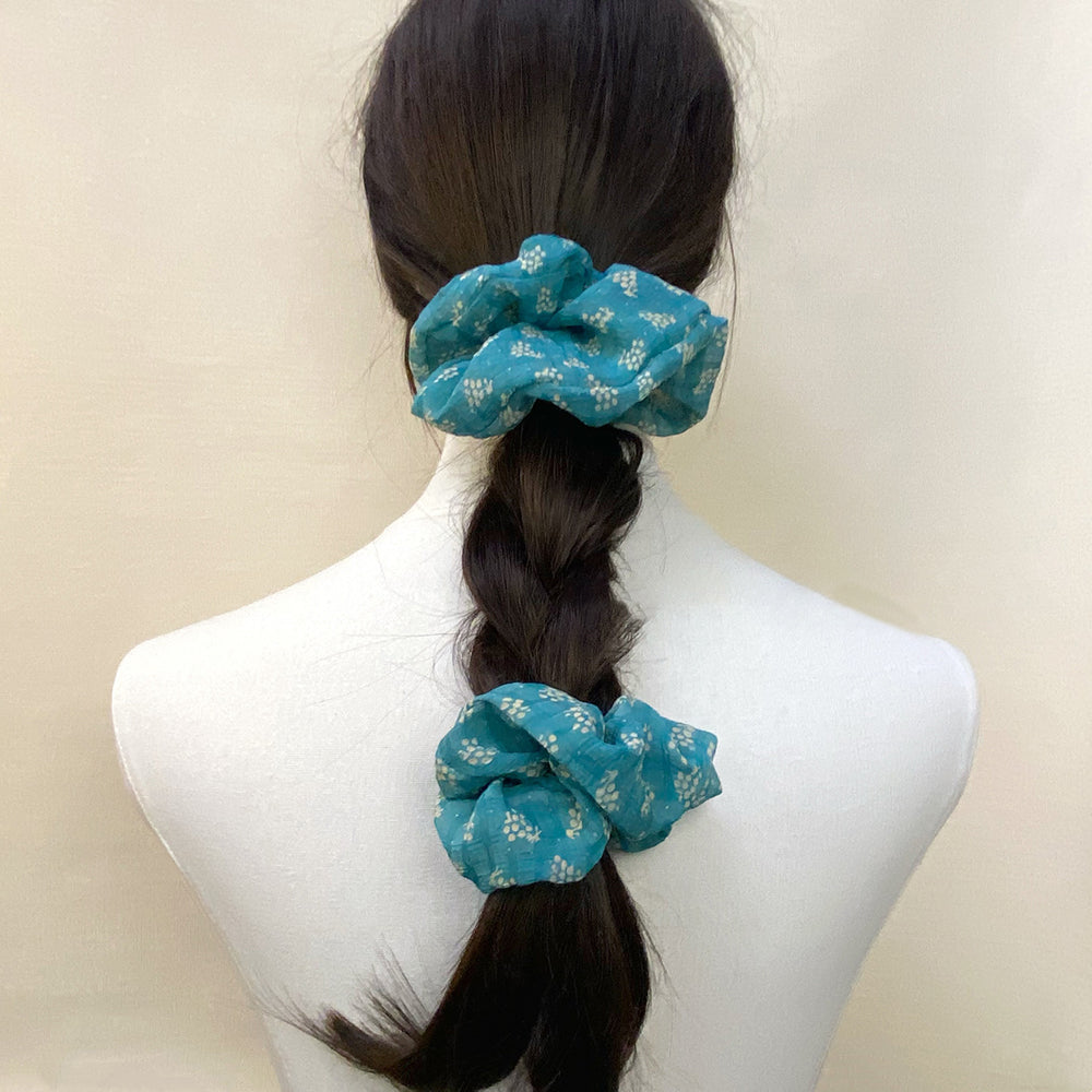 Sweet Floral Print Ruffled Scrunchies 6W6HSR496