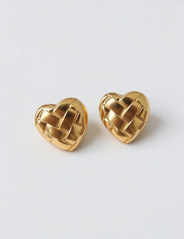Heart Stud Earrings - DippedShop Wholesale - #0771