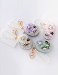Floral Rhinestone Bag Charm - DippedShop Wholesale - #9347