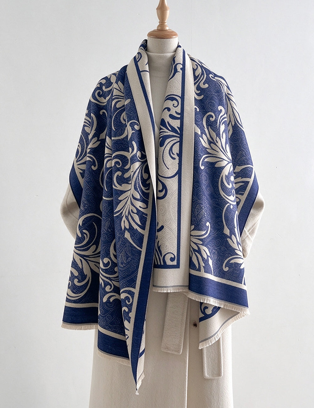 Jacquard Tassel Scarf - DippedShop Wholesale - #6579