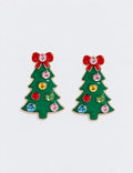 Rhinestone Christmas Tree Earrings - DippedShop Wholesale - #9395