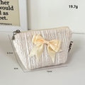 Bowknot Tweed Cosmetic Bag - DippedShop Wholesale - #3987