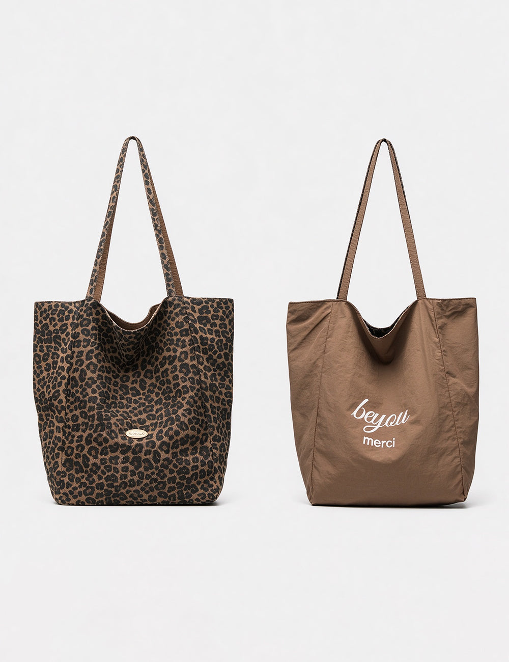 Leopard Print Reversible Large Capacity Tote Bag 6W10BBG2350