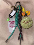 Trendy Plush Tennis Pendant Keychain Bag Charm 6W10BBC351