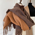 Reversible Fringe Scarf - DippedShop Wholesale - #7251