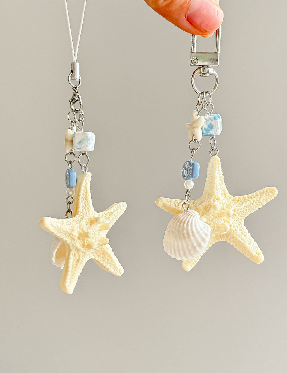 Natural Shell Starfish Pendant Keychain Bag Charm 6W10BBC390