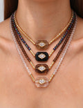 Evil Eye Beaded Necklace - DippedShop Wholesale - #6403