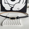 Minimalist Solid Color Skinny PU Leather Belt 6W6JBT189