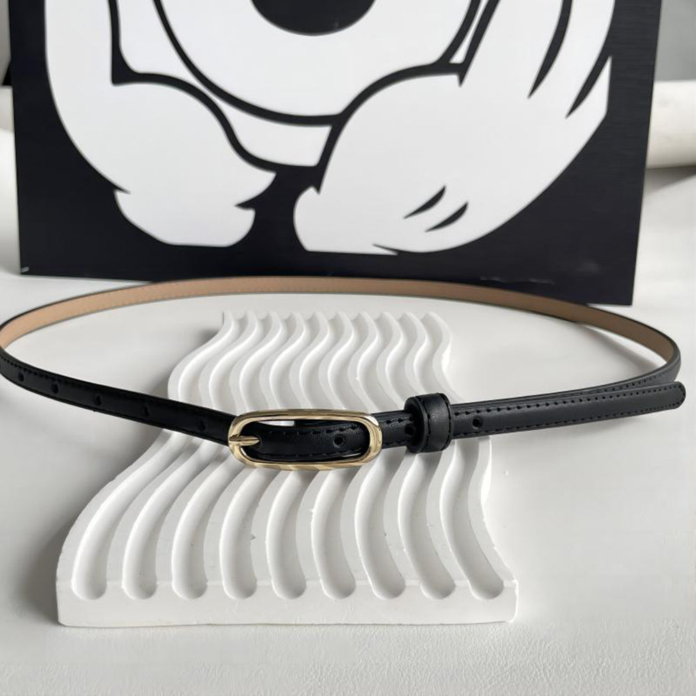 Minimalist Solid Color Skinny PU Leather Belt 6W6JBT189