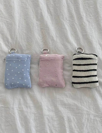 Mini Star Print Quilted Coin Purse Wallet 6S10BWB151