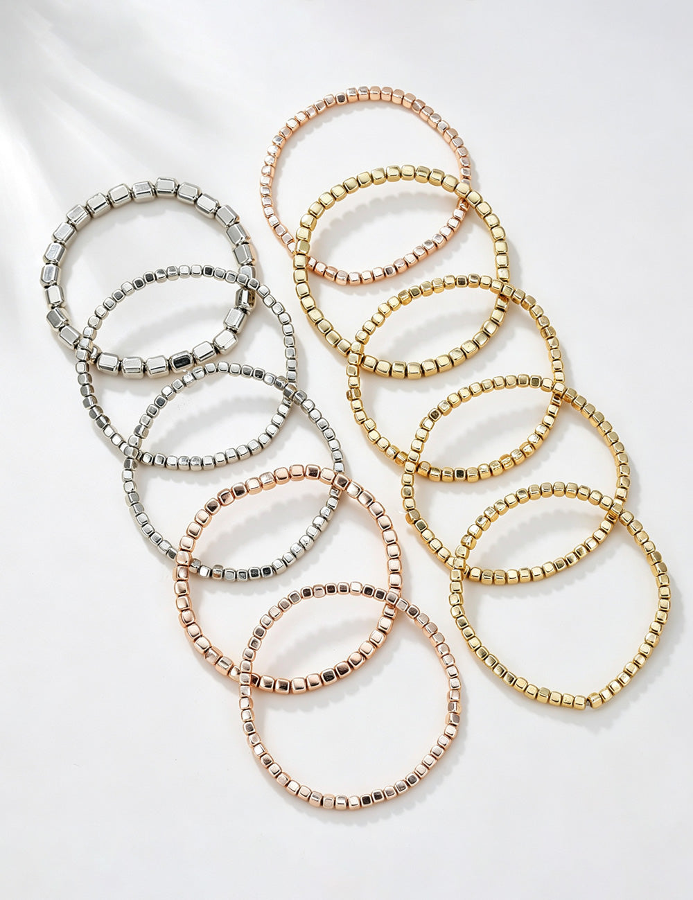 Stylish Gold Plated Multi Layer Beaded Bracelets 6W6JBR501