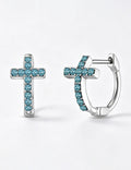 Stylish Cross Rhinestones Hoop Earrings 6W6JER580