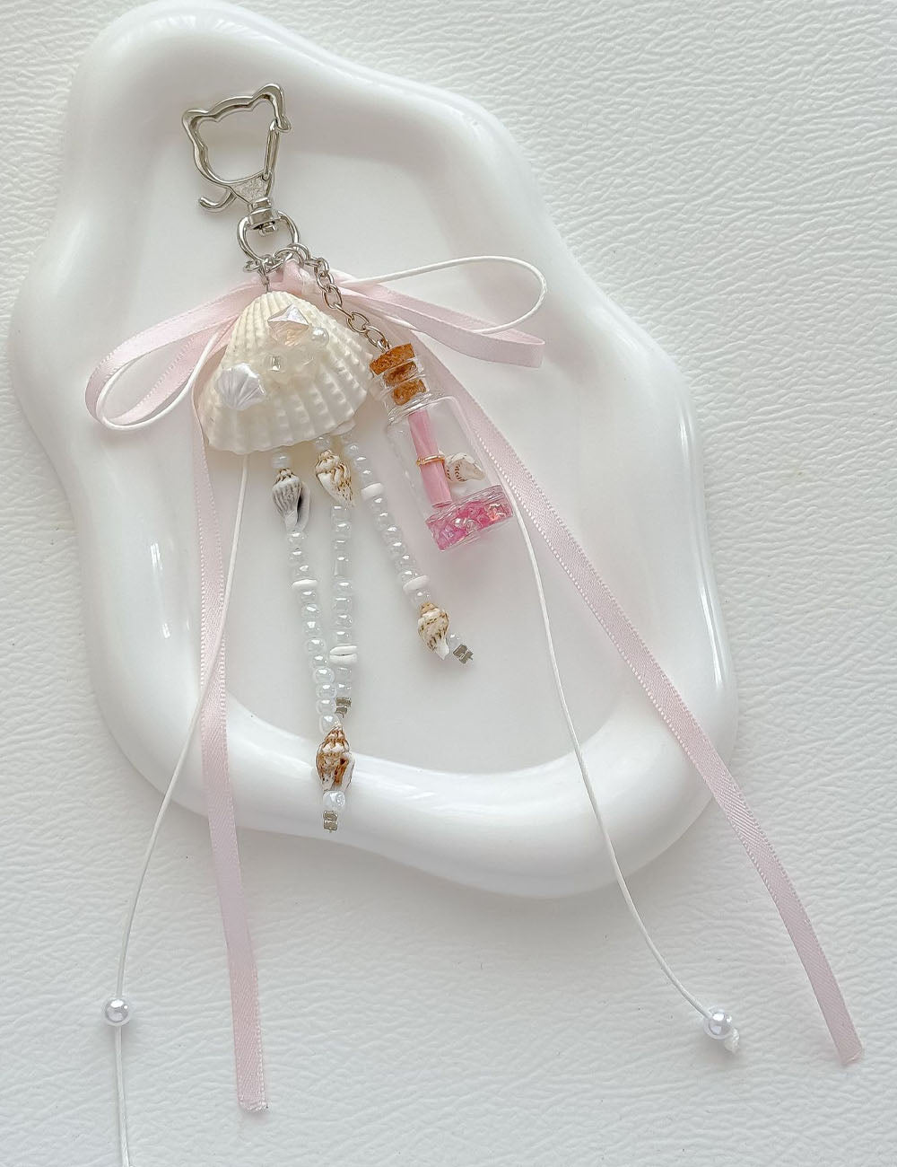 Fresh Drift Bottle Shell Pendant Keychain Bag Charm 6W10BBC383