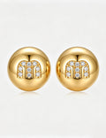 Stylish Gold Plated Rhinestones Stud Earrings 6W6JER577