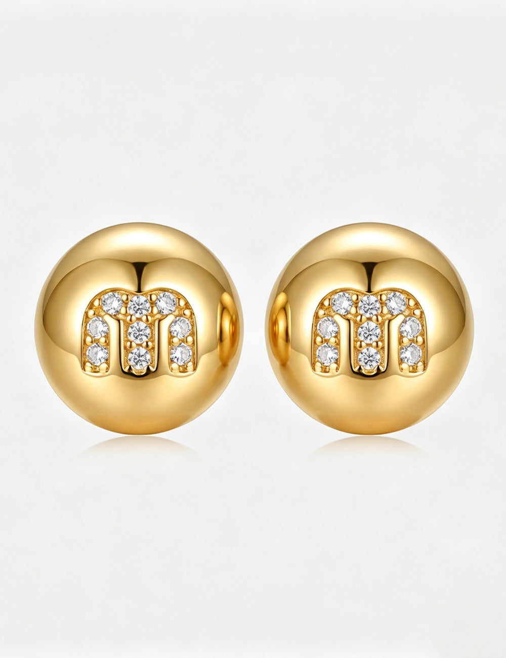 Stylish Gold Plated Rhinestones Stud Earrings 6W6JER577