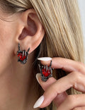 Gothic Heart Stud Earrings - DippedShop Wholesale - #3523