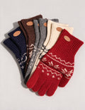 Fair Isle Touchscreen Knit Gloves - DippedShop Wholesale - #8995