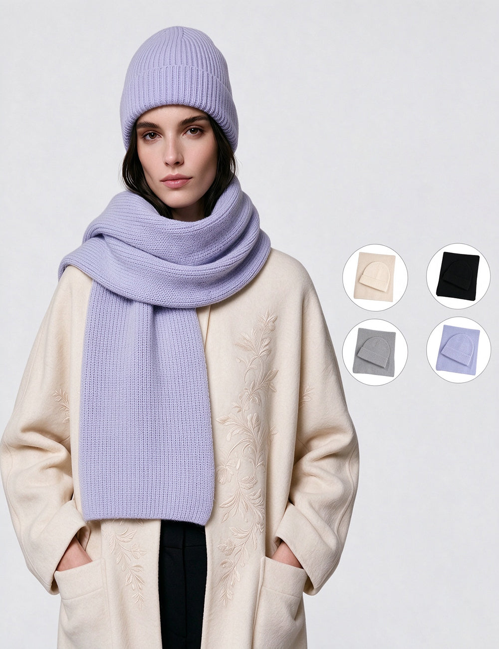 Ribbed Knit Scarf - DippedShop Wholesale - #9923