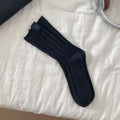 Solid Rib Knit Socks - DippedShop Wholesale - #3859