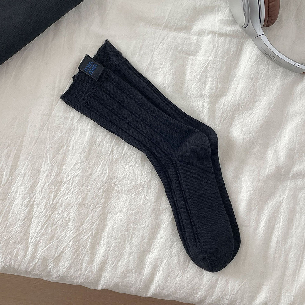 Solid Rib Knit Socks - DippedShop Wholesale - #3859