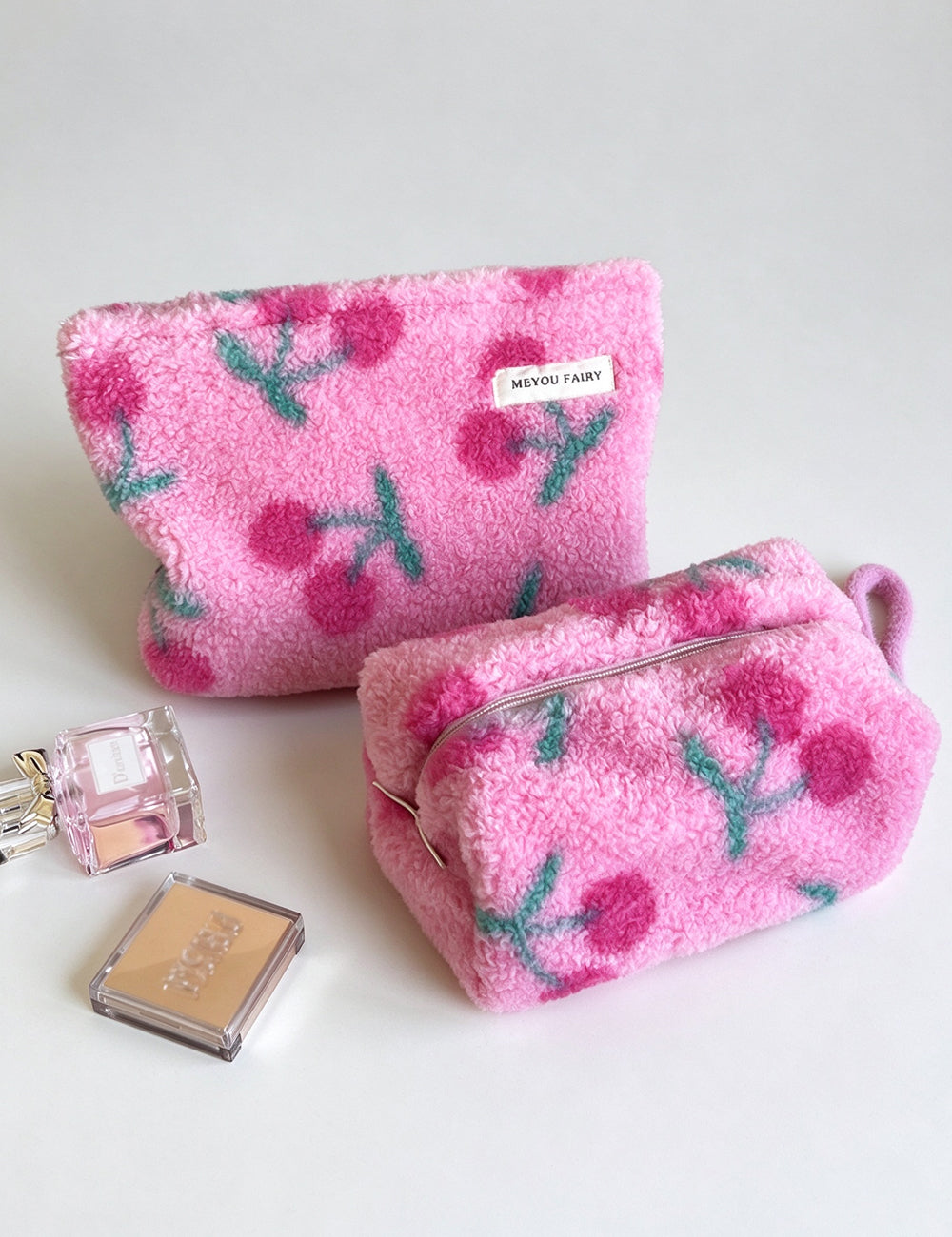 Plush Cherry Makeup Bag - DippedShop Wholesale - #3235