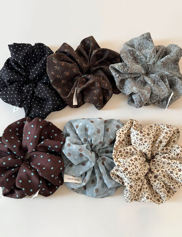 Sweet Floral Print Elastic Hair Scrunchies 6W6HSR348