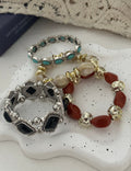 Vintage Irregular Geometric Stone Beaded Bracelet 6W6JBR511