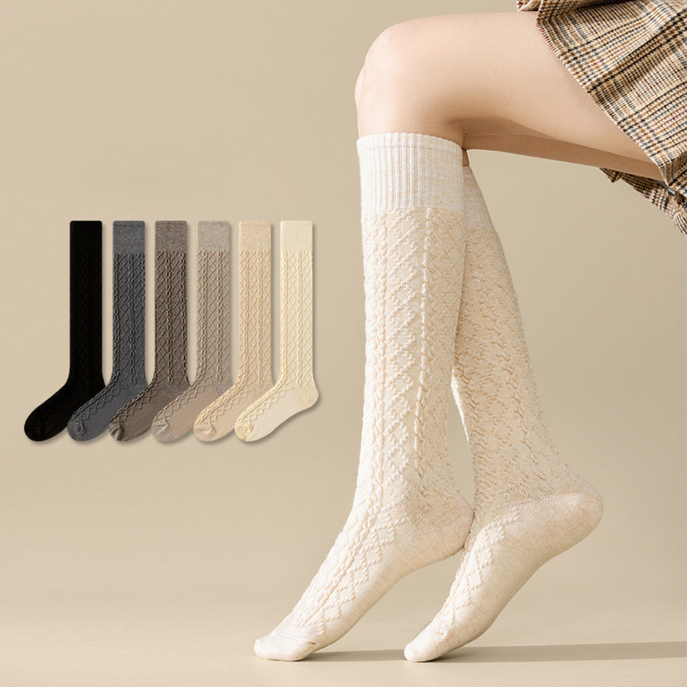 Cable Knit Calf Socks - DippedShop Wholesale - #8659
