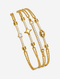 Elegant Gold Plated Heart Rhinestones Bracelets 6W6JBR625