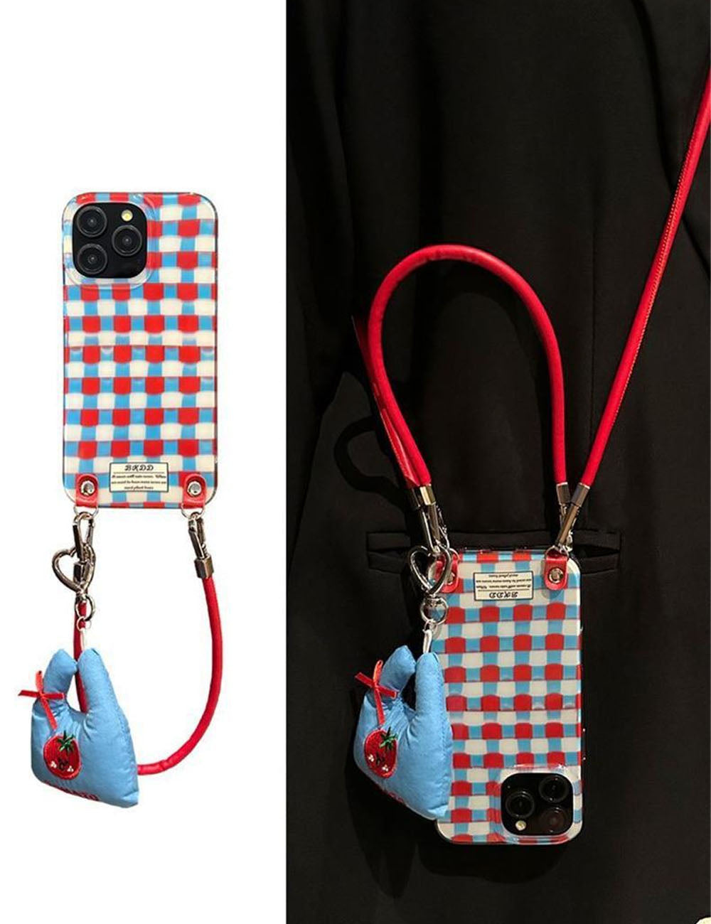 Plaid Crossbody Phone Case - DippedShop Wholesale - #7155