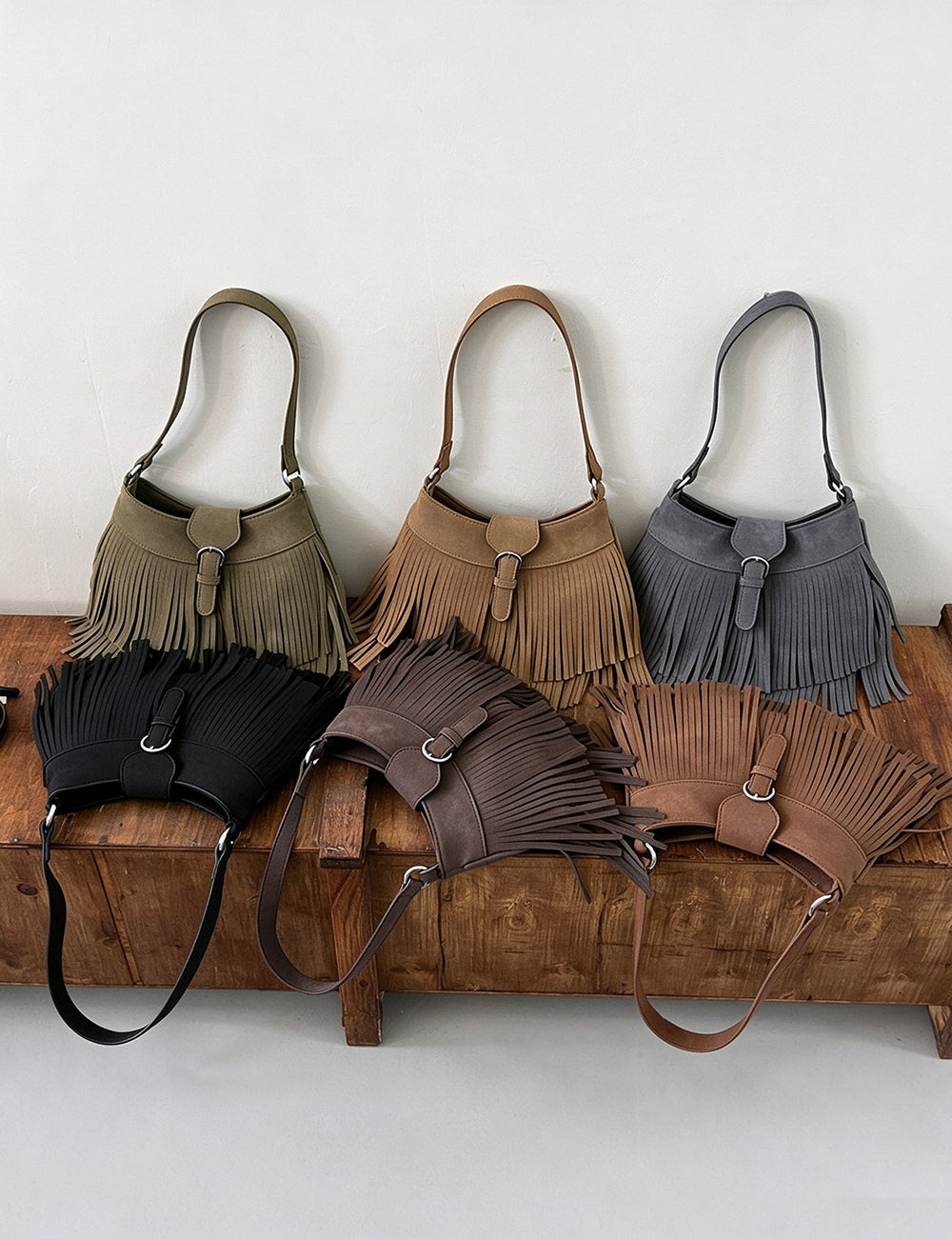 Fringe Underarm Tote Bag - DippedShop Wholesale - #1139