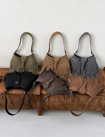 Fringe Underarm Tote Bag - DippedShop Wholesale - #1139