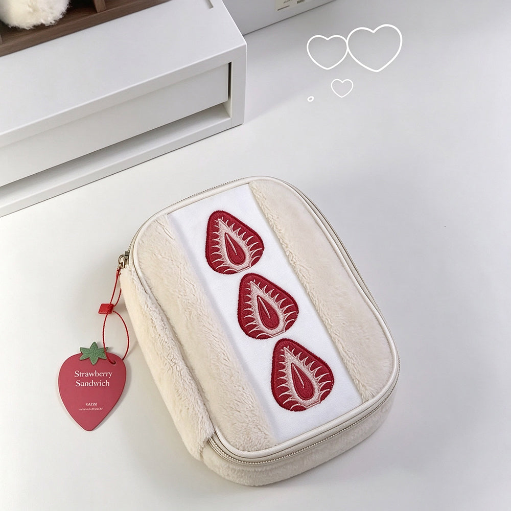 Cute Soft Plush Strawberry Embroidery - DippedShop Wholesale - #7459
