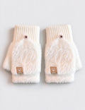 Faux Fur Convertible Fingerless Gloves - DippedShop Wholesale - #7571