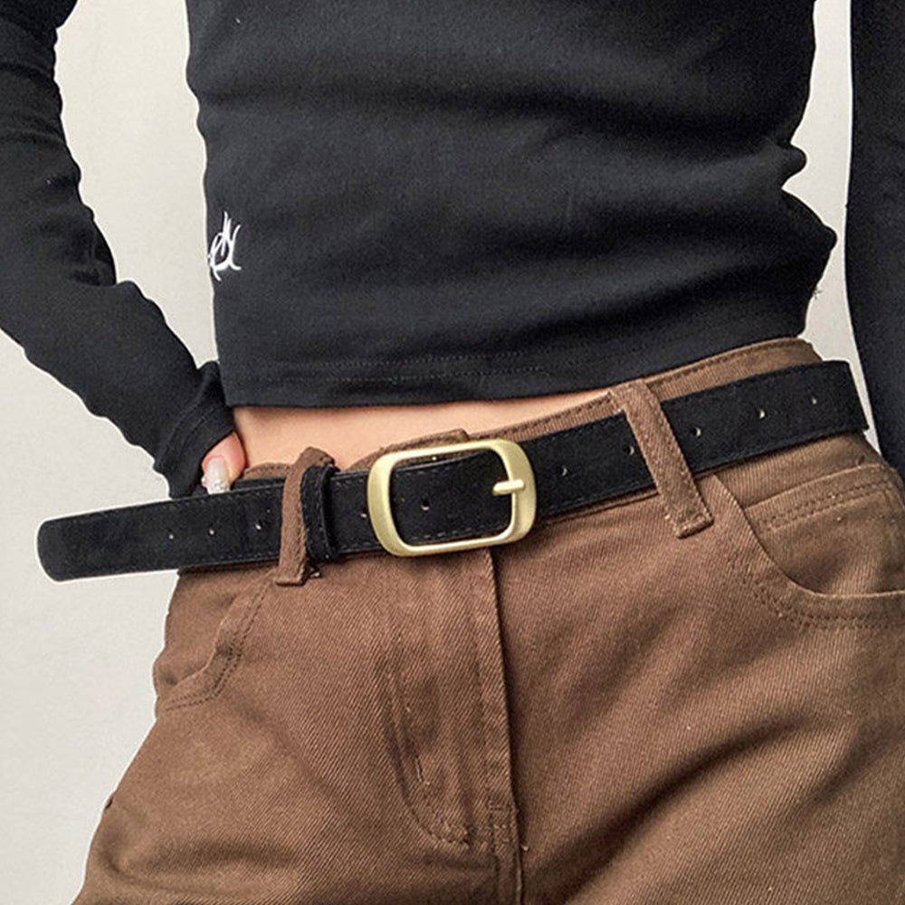 Casual Solid Color PU Wide Waist Belt 6W6JBT219