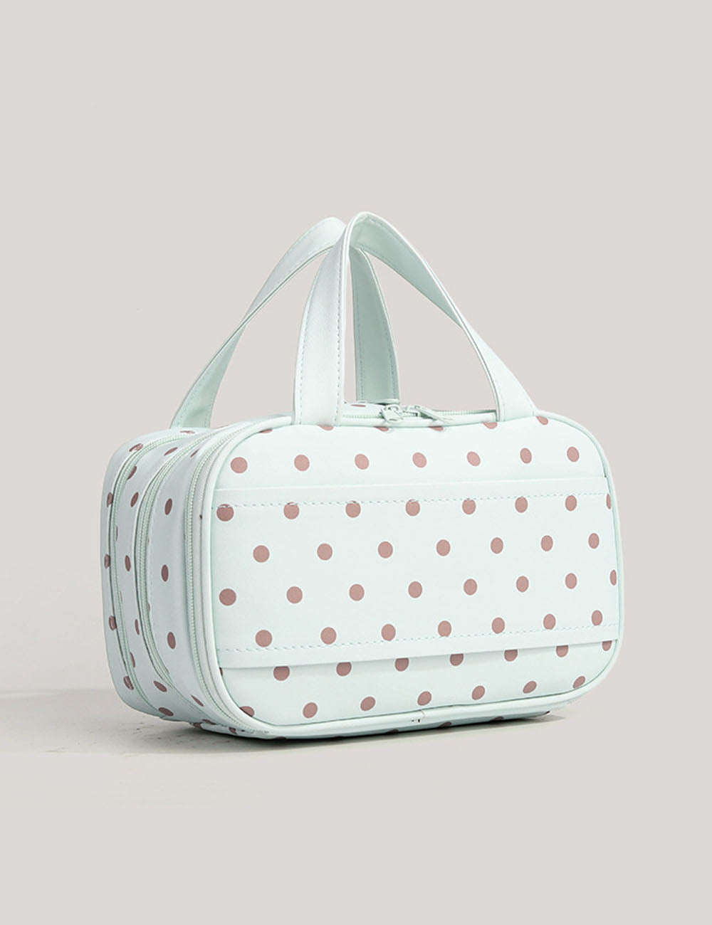 Cute Polka Dots PU Multi-Layer Makeup Bag MK2BW6S10BOB88