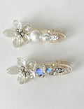 Sweet 3D Crystal Floral Duckbill Hair Clips 6W6HCP1224