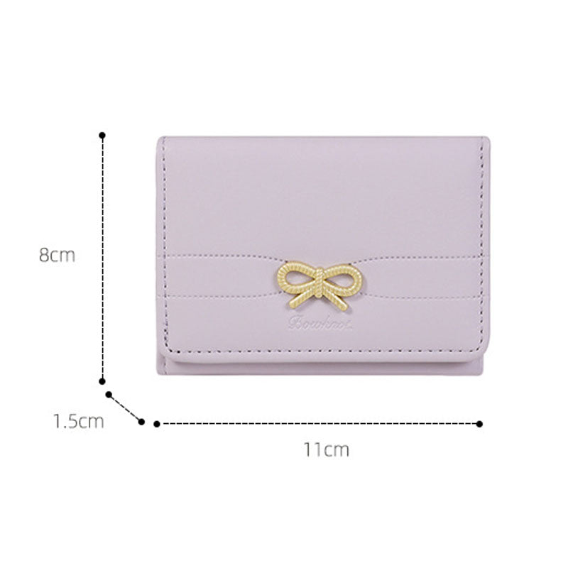 Cute Bow Knot Trifold Credit Card Wallet 6S10BWB92