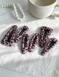 Retro Leopard Print Oval Snap Hair Clip 6W6HCP1667