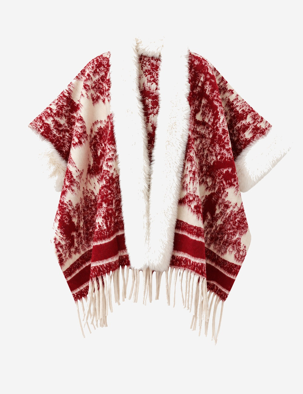 Faux Fur Knit Poncho Cape - DippedShop Wholesale - #4371