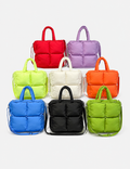 Trendy Puffer Square Solid Color Shoulder Bag 6W10BBG1805