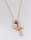 Stylish Gold Plated Rhinestone Cross Pendant Necklace 6W6JNC964