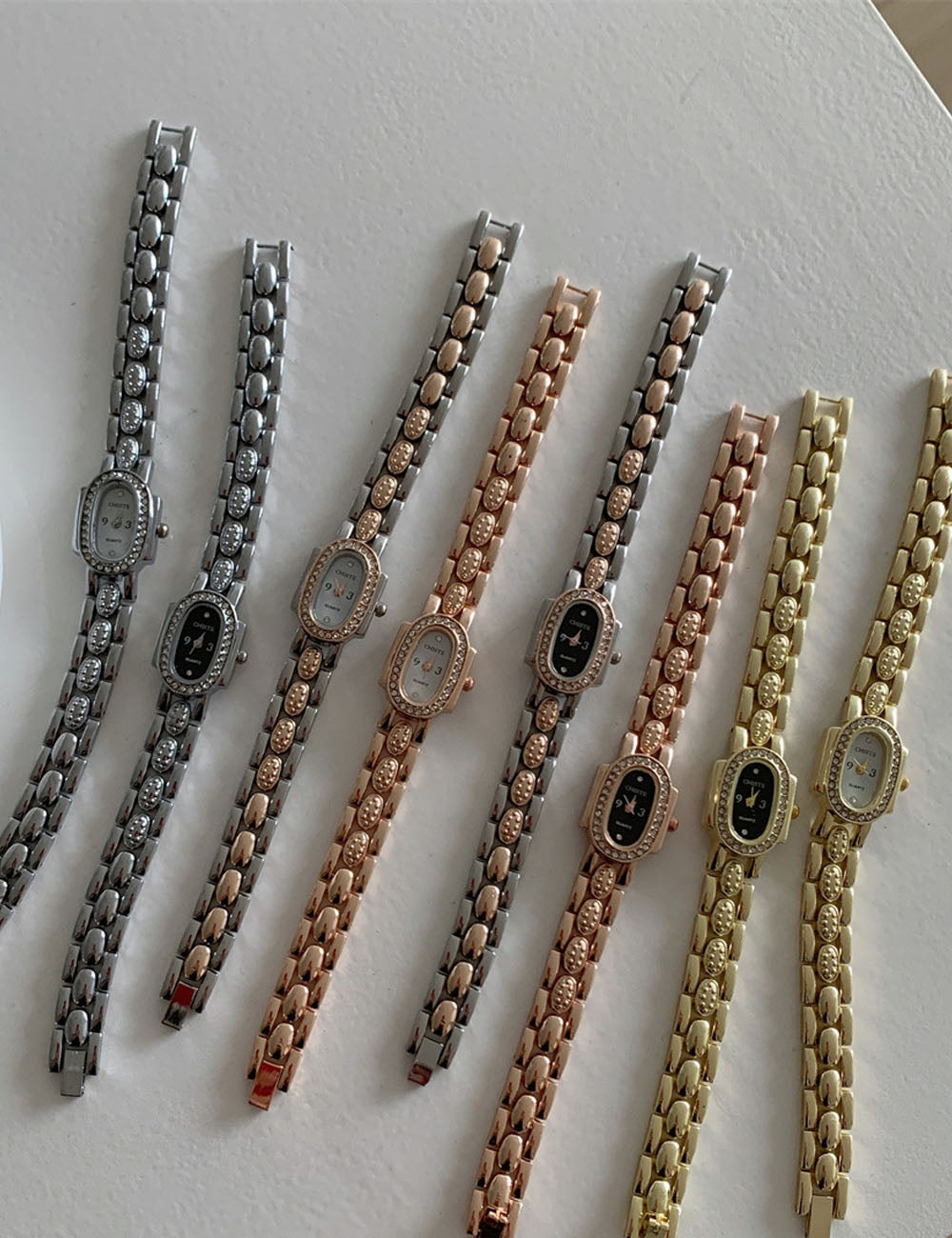 Vintage Rhinestone Bracelet Watch - DippedShop Wholesale - #9939